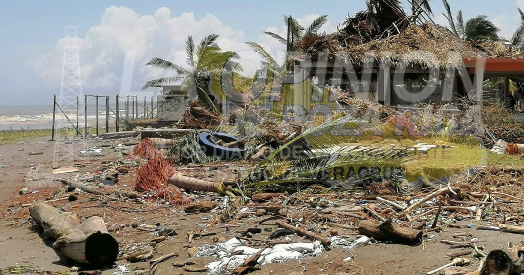 Devastador panorama en playas de Cazones