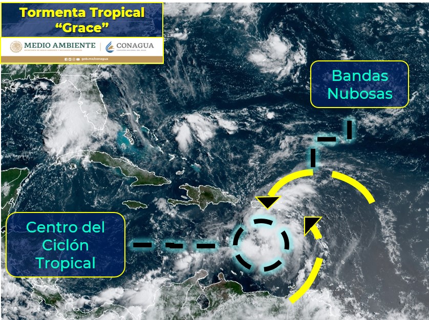 Zona de baja presión y tormentas tropicales en el Atlántico