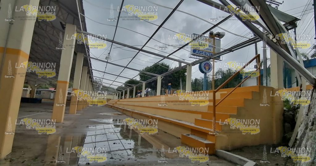 Espacios deportivos también sufrieron daños