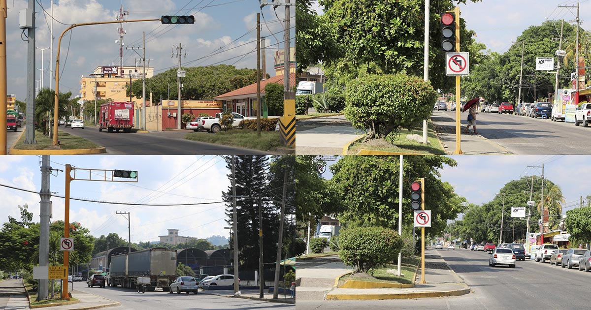 Instalan semáforos leds