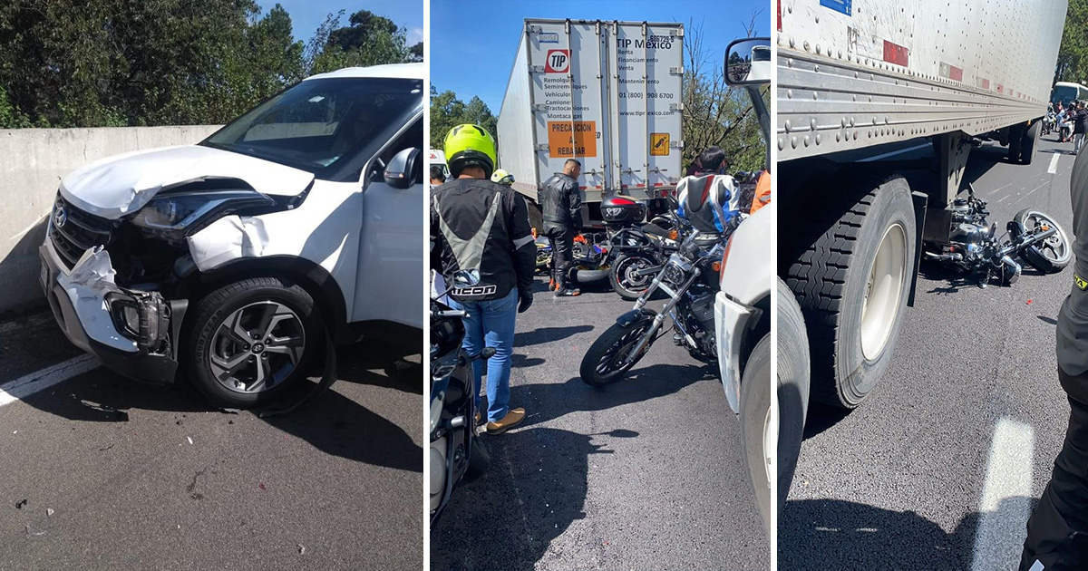 Mueren 6 motociclistas en la México-Cuernavaca