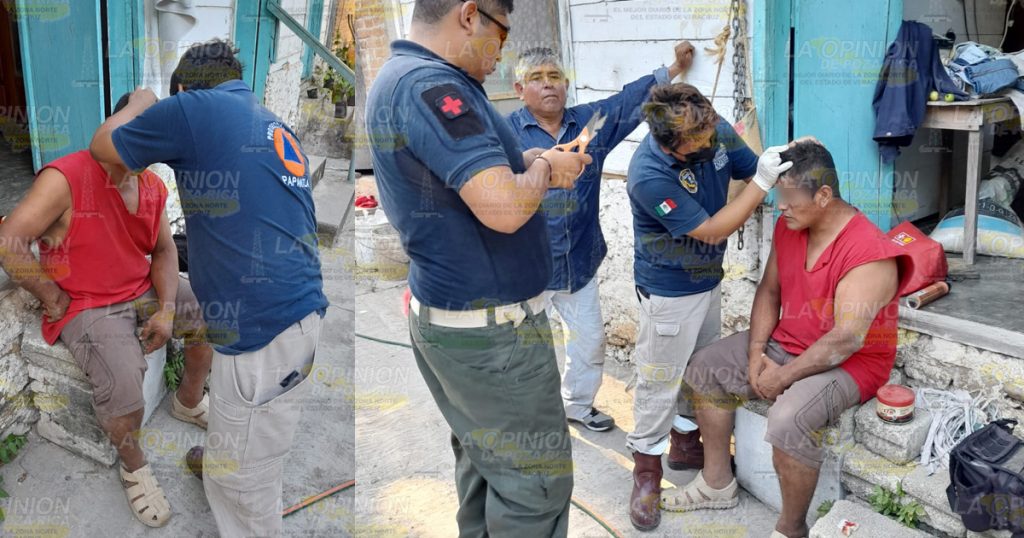 Masculino resulta herido, lo agarraron a pedradas