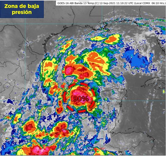 Zona de baja presión podría convertirse en ciclón
