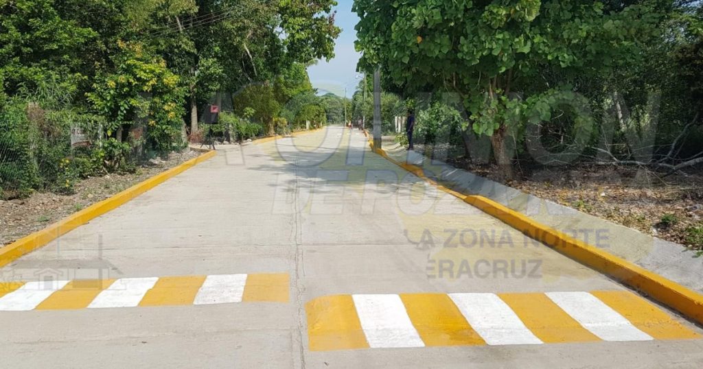 Inauguran calle principal en Agua Fría