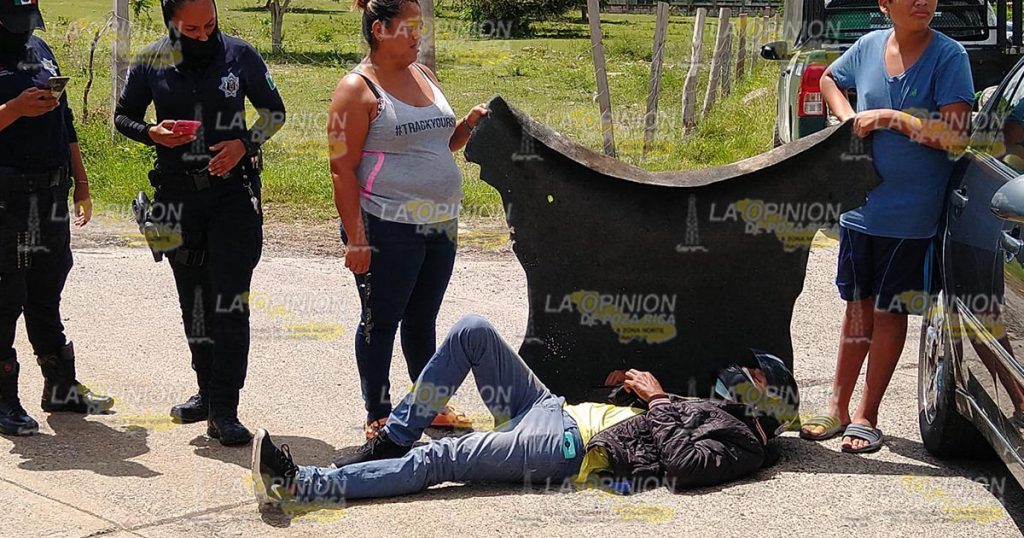 Embestido por un auto