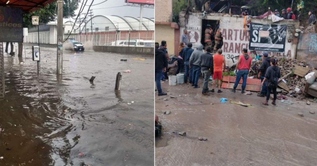 Dos personas resultan heridas tras deslizamiento de tierra en Ecatepec