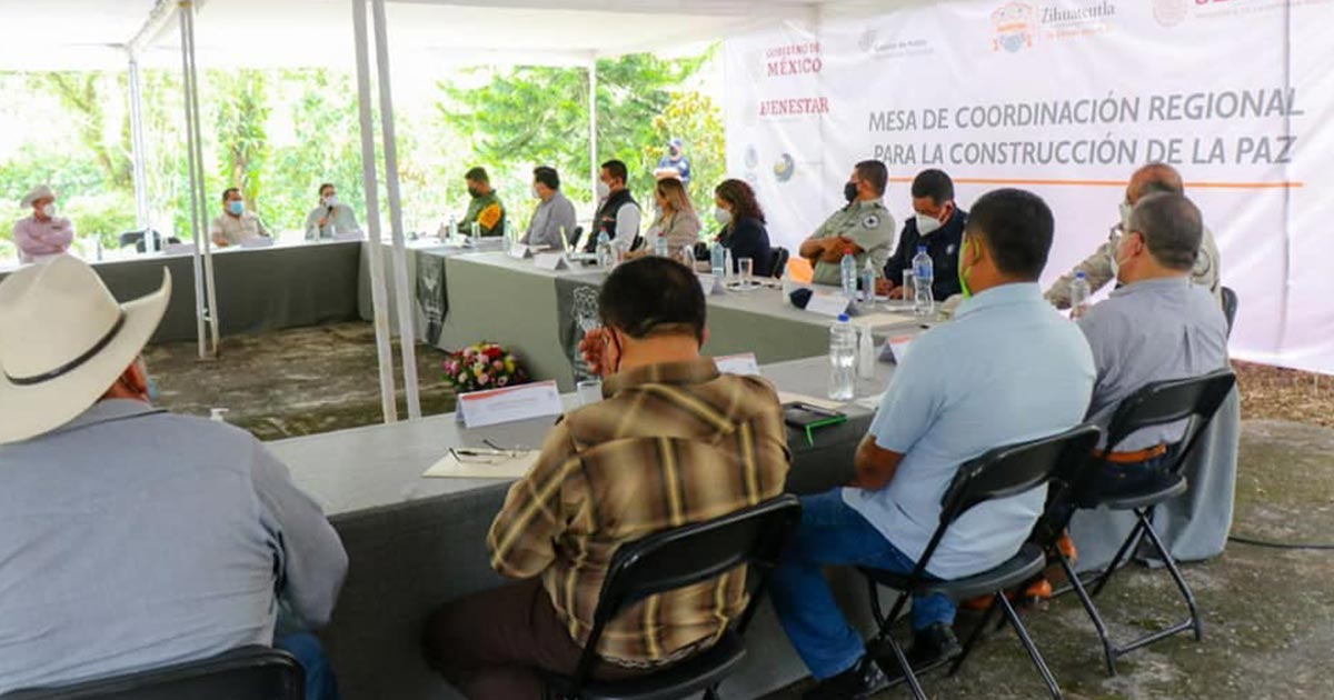 Realizan mesa de coordinación regional para la construcción de la paz