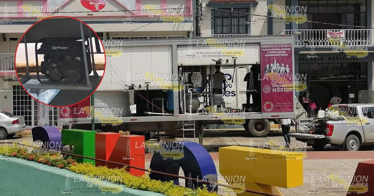 Roban planta de luz que alimentaba a la potabilizadora frente al palacio municipal