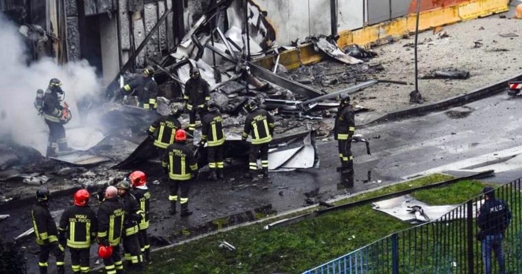 Avionazo deja 8 muertos en Milán
