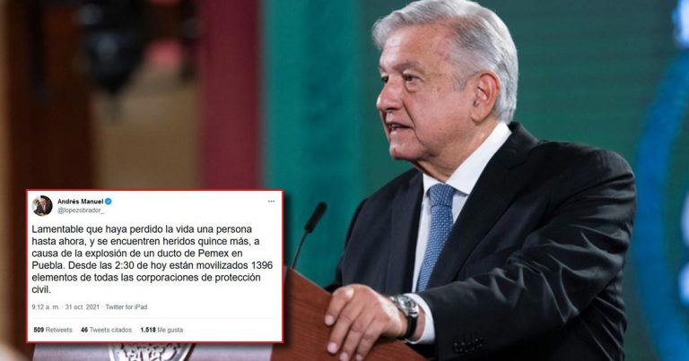 AMLO lamenta explosión en Puebla