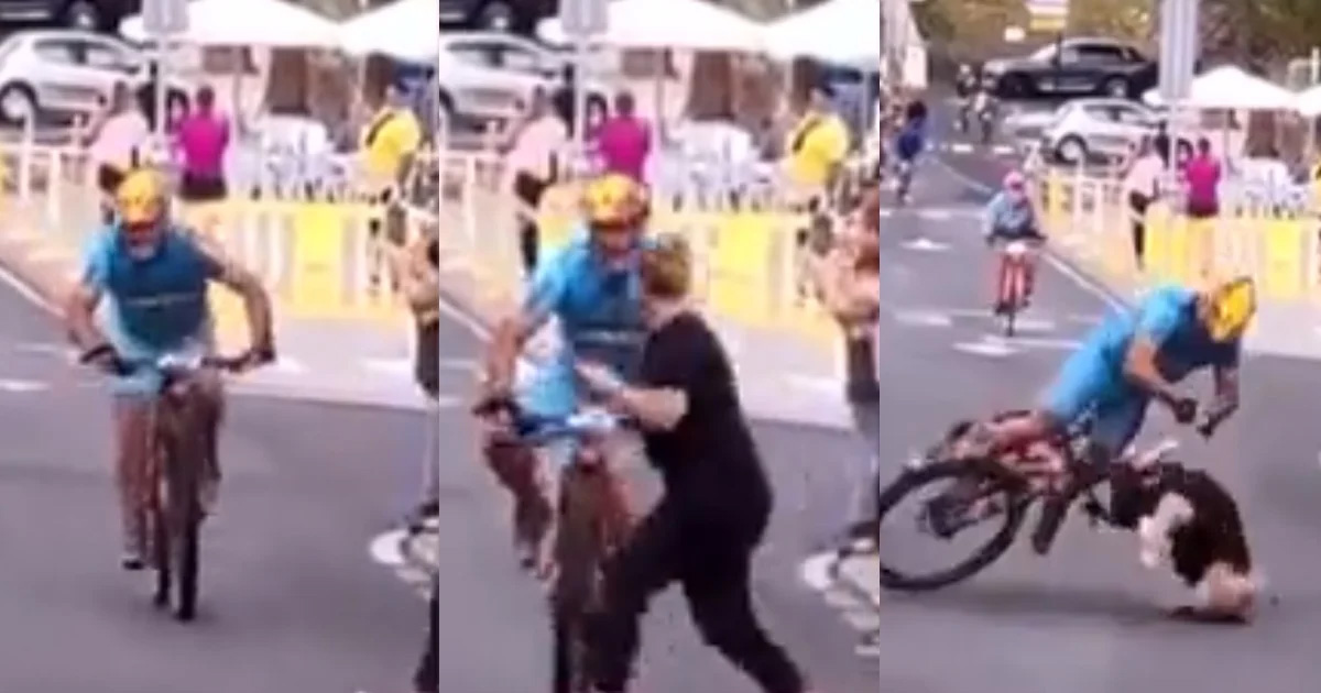 Ciclista terminó hospitalizado con traumatismo de cráneo tras atropellar a una mujer que se le cruzó