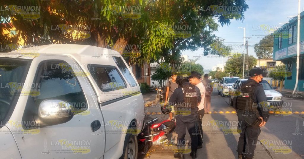 Derrapó en su motocicleta