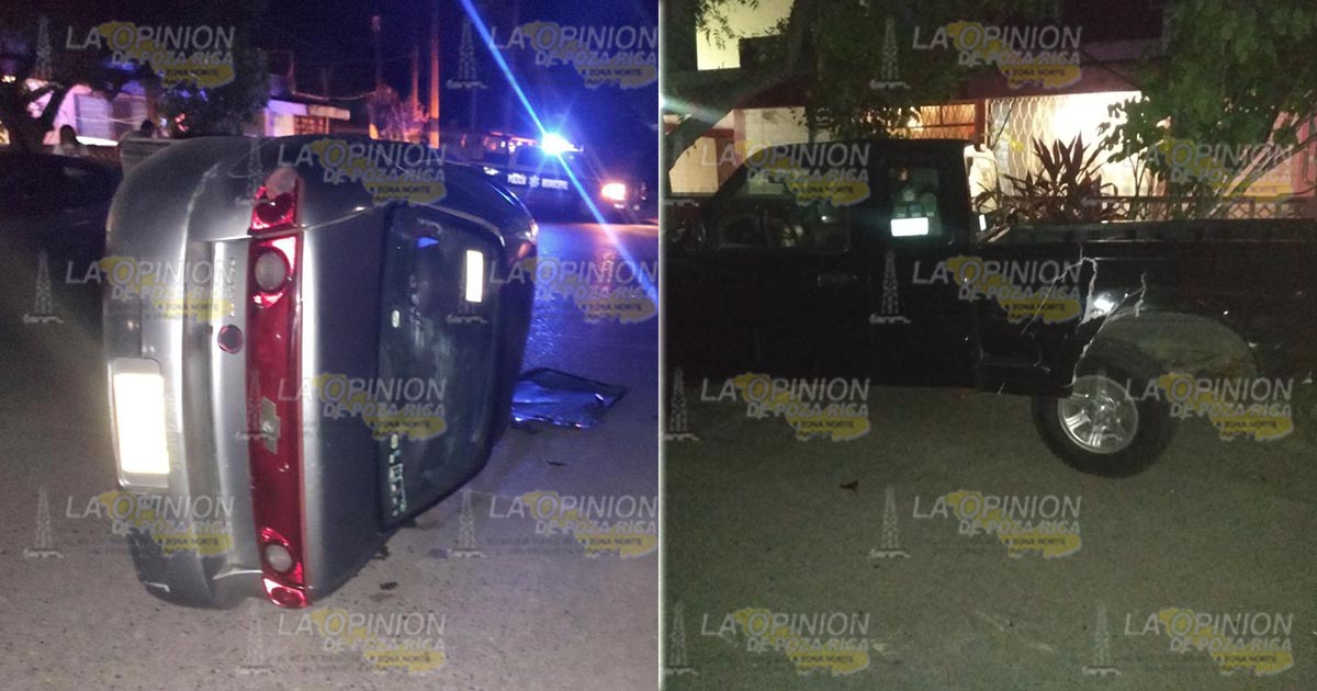 ¡Estrella auto y lo vuelca! ¡Estrella auto y lo vuelca!