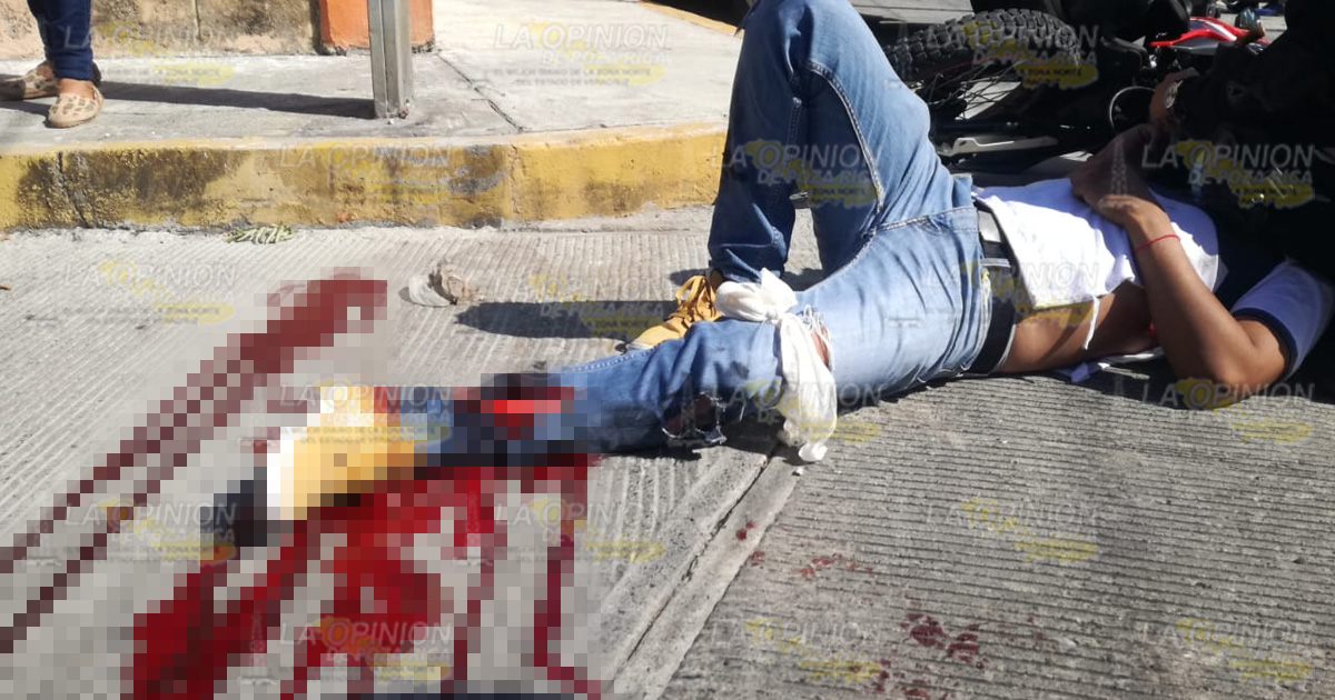 Herido en accidente de moto