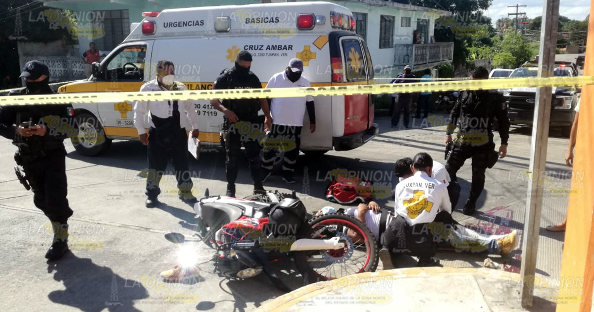 Herido en accidente de moto