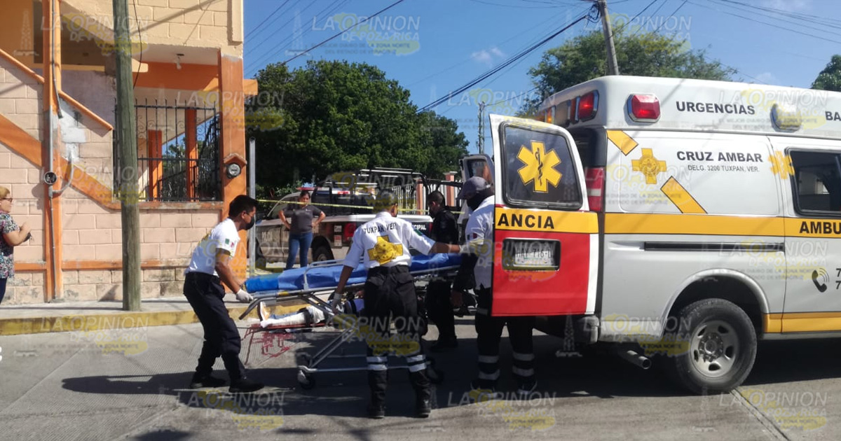 Herido en accidente de moto