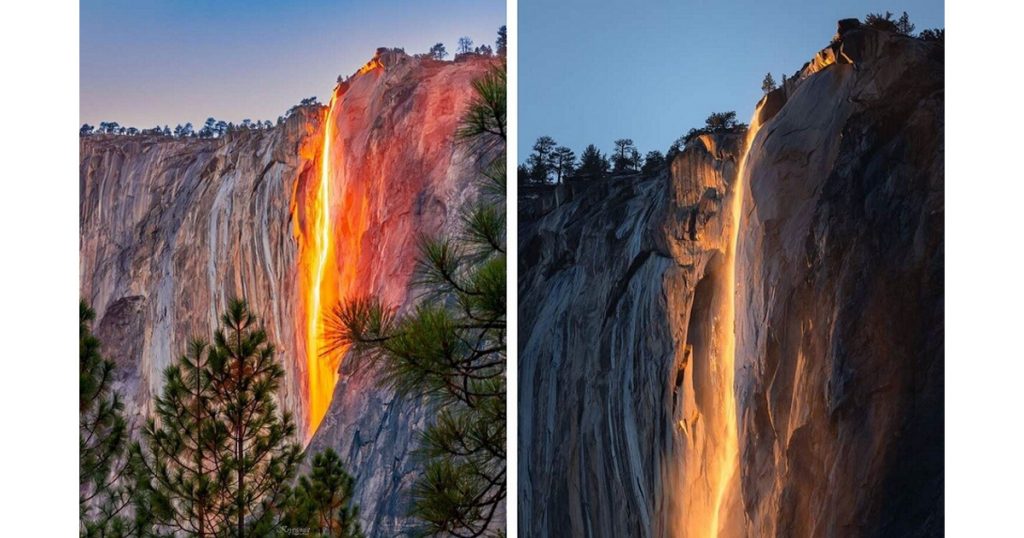 Intensas lluvias en California traen de regreso la 'cascada de fuego' en Yosemite