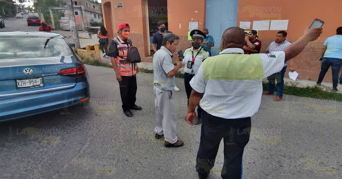 Intentó ganarle el paso al autobús