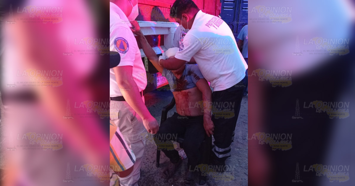 Le dieron un machetazo en la cabeza