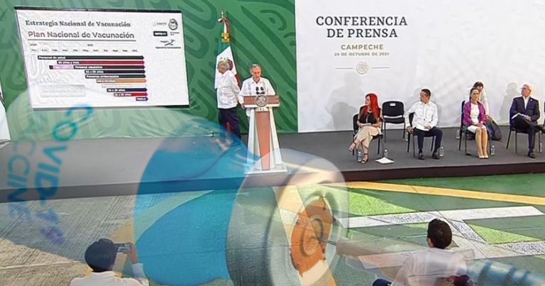 AMLO celebra cumplir meta de vacunación