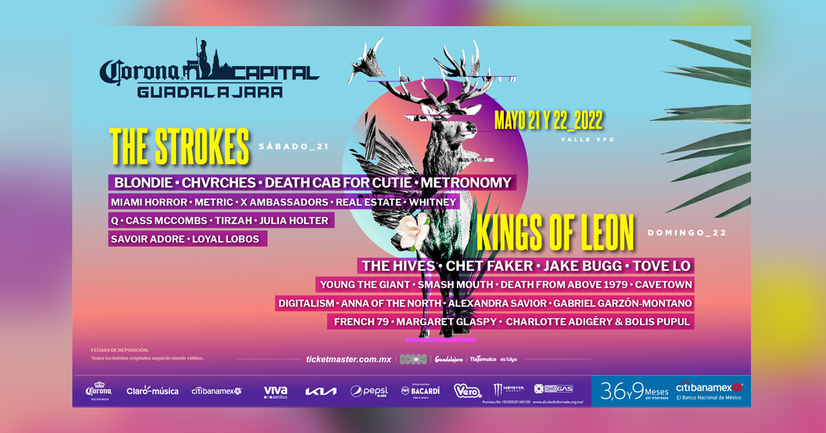 The Strokes, Smash Mouth y Metronomy! Revelan cartel del Corona Capital Guadalajara