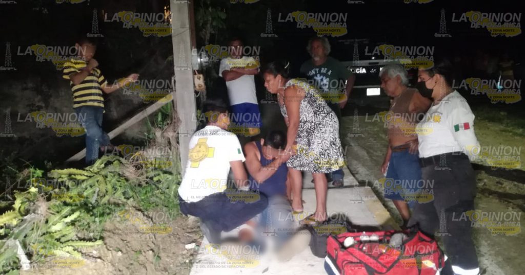 Iba para su casa y termina lesionado