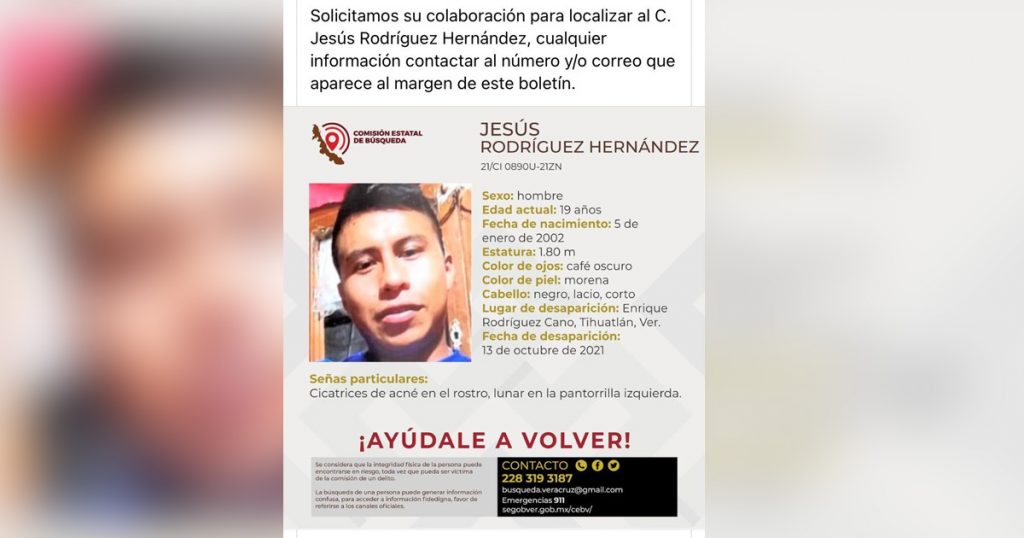 Desaparece jovencito tihuateco