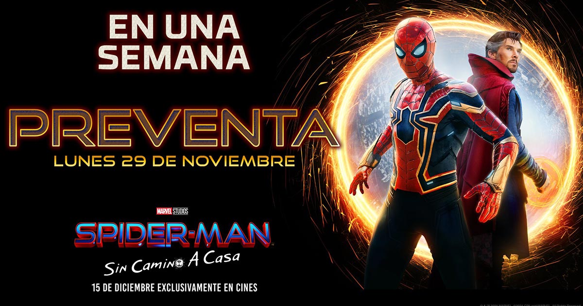 Preventa de Spiderman, el lunes 29 de noviembre