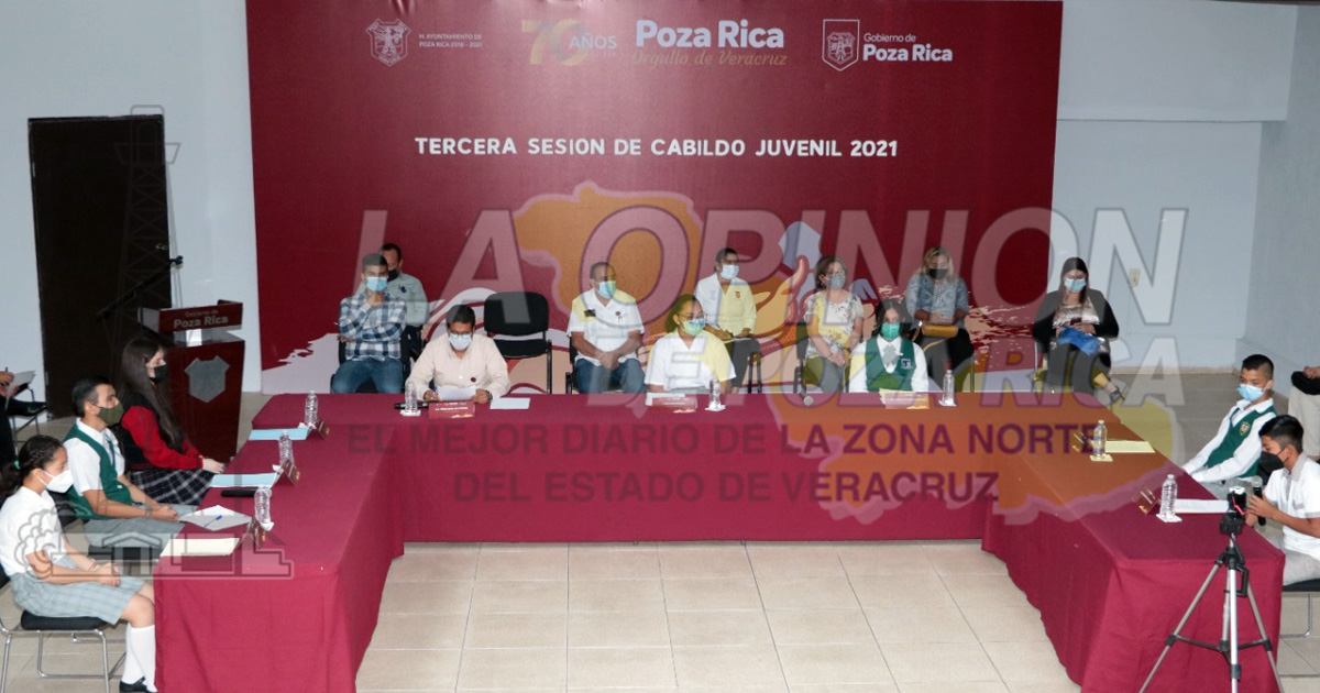 Celebra Gobierno de Poza Rica Tercera Sesión Solemne del Cabildo Juvenil