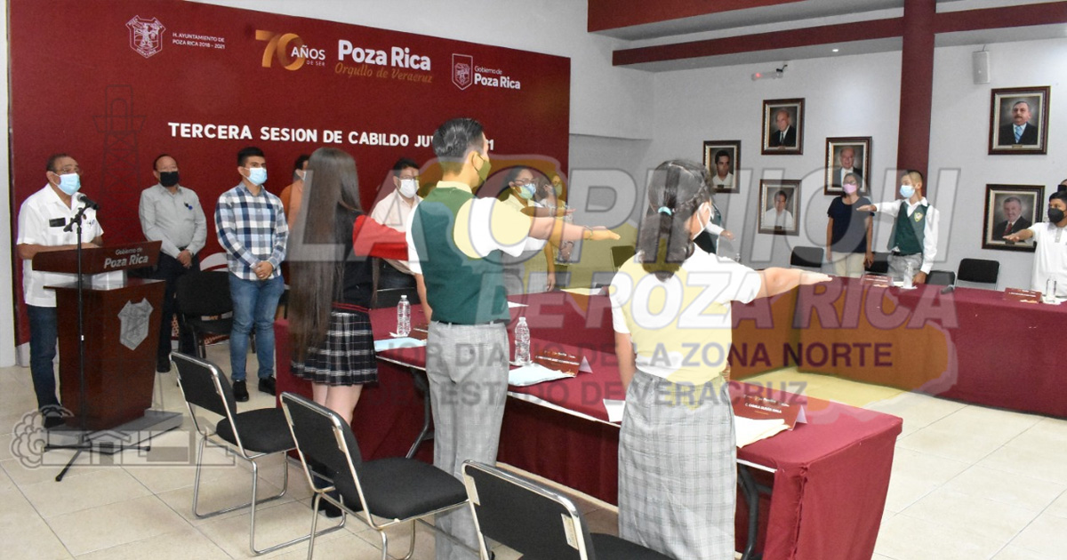 Celebra Gobierno de Poza Rica Tercera Sesión Solemne del Cabildo Juvenil