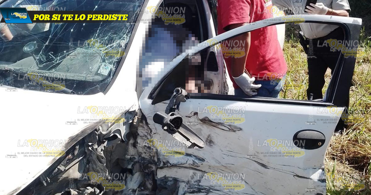 Choca camioneta contra tráiler en Tecolutla Choca camioneta contra tráiler en Tecolutla