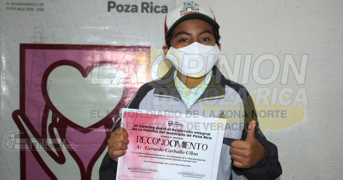 Entrega DIF Poza Rica reconocimientos a niños y niñas difusores