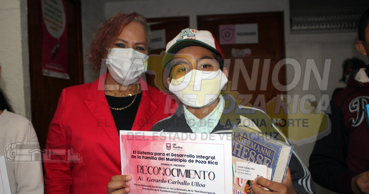 Entrega DIF Poza Rica reconocimientos a niños y niñas difusores