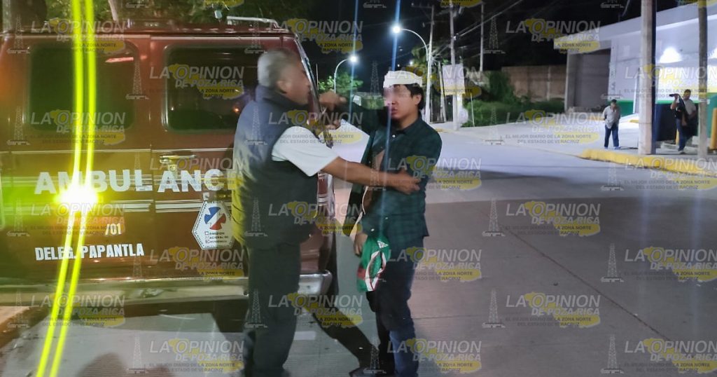 Motociclista se voló el tope y terminó en el hospital