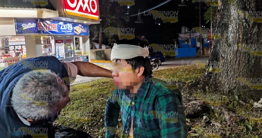 Motociclista se voló el tope y terminó en el hospital