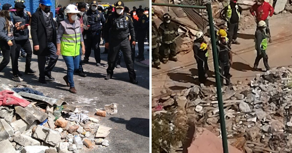 Reportan una persona muerta tras explosión y derrumbe de casa en la colonia Pensil Norte