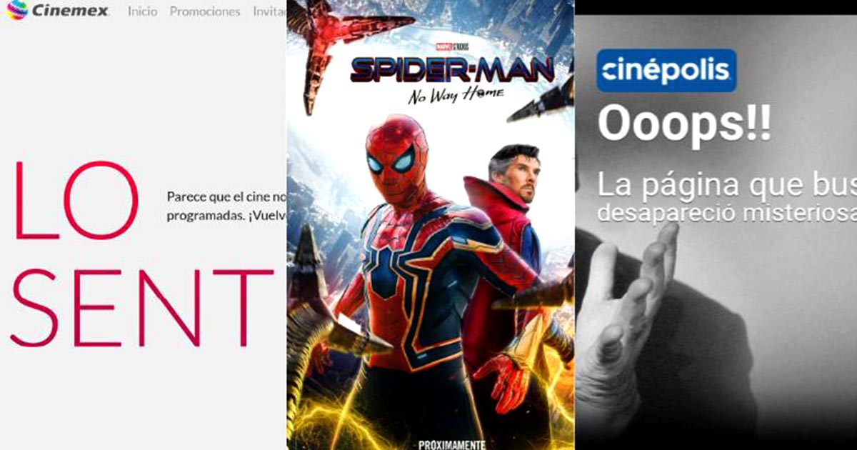 Sin iniciar preventa de Spiderman, colapsan páginas de cines
