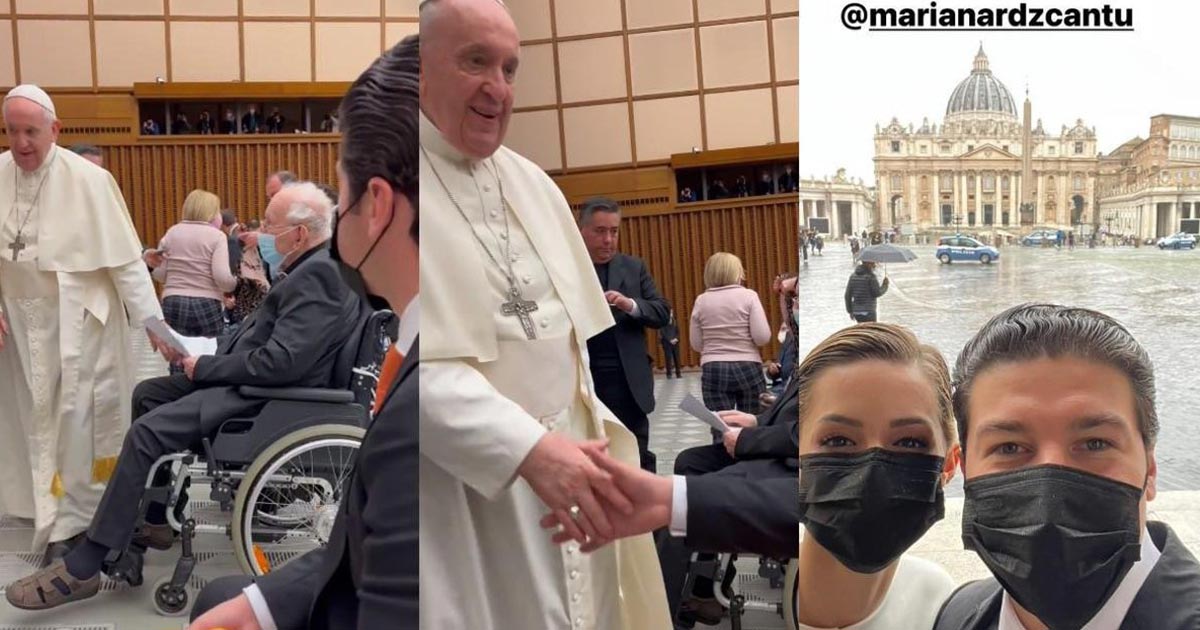 Samuel García se reúne con el papa Francisco
