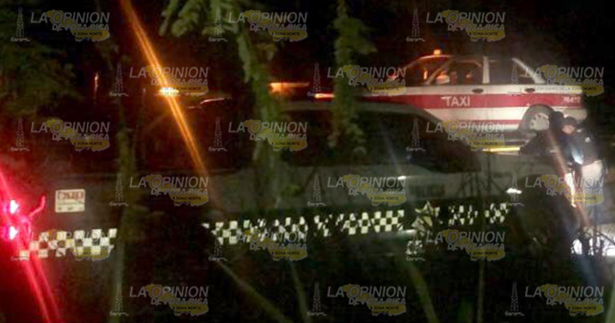 Aseguran taxi abandonado en Poza Rica Aseguran taxi abandonado en Poza Rica 2