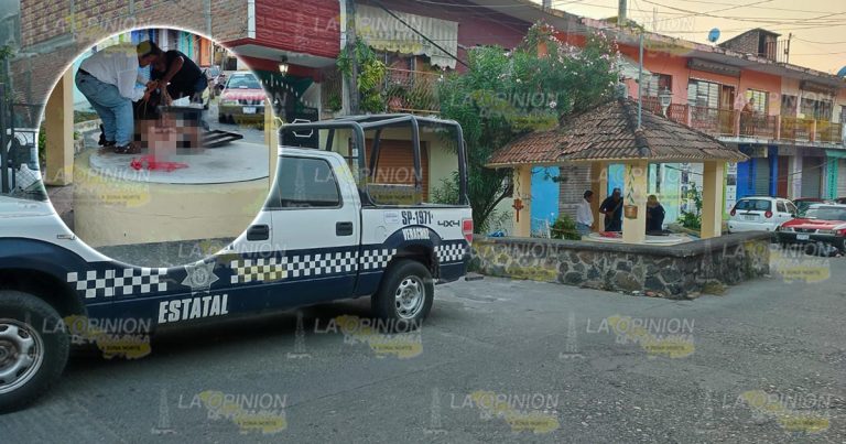 Ebrio cae en un pozo público en Papantla