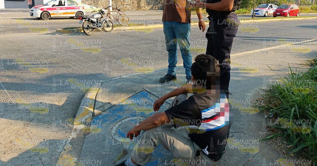 Embestido por una motocicleta en Tuxpan