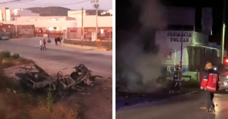 Grupo armado rescata a reos del Cereso de Tula y detona autos bomba