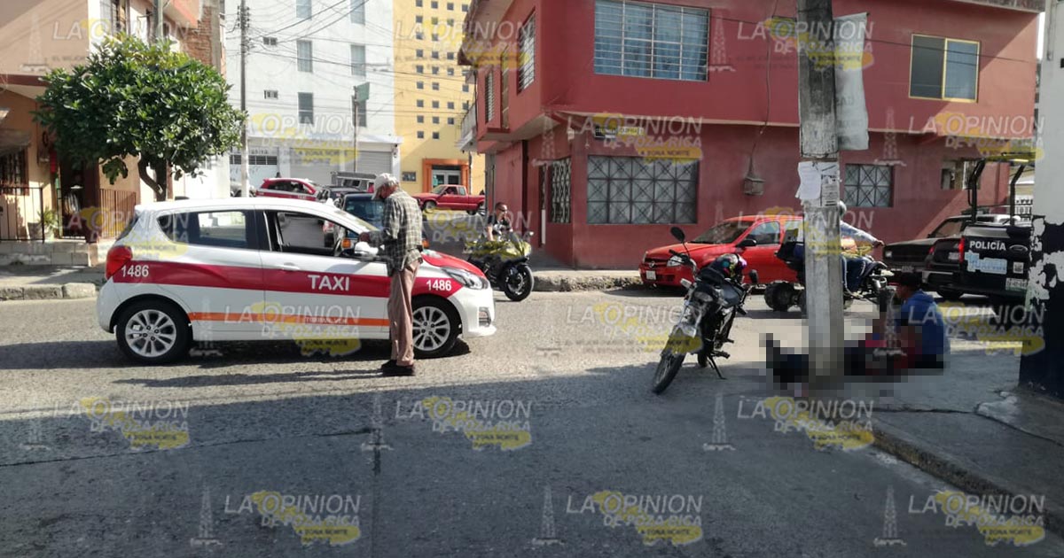 Jornalero herido en choque en Tuxpan
