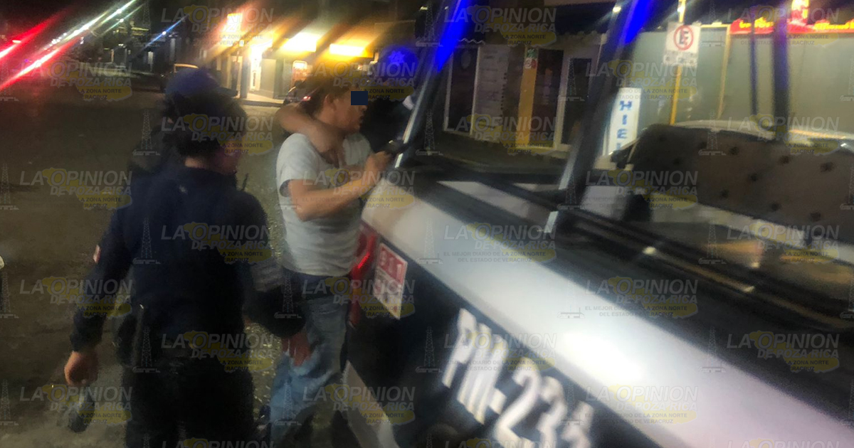 Lo detienen por borracho y agresivo