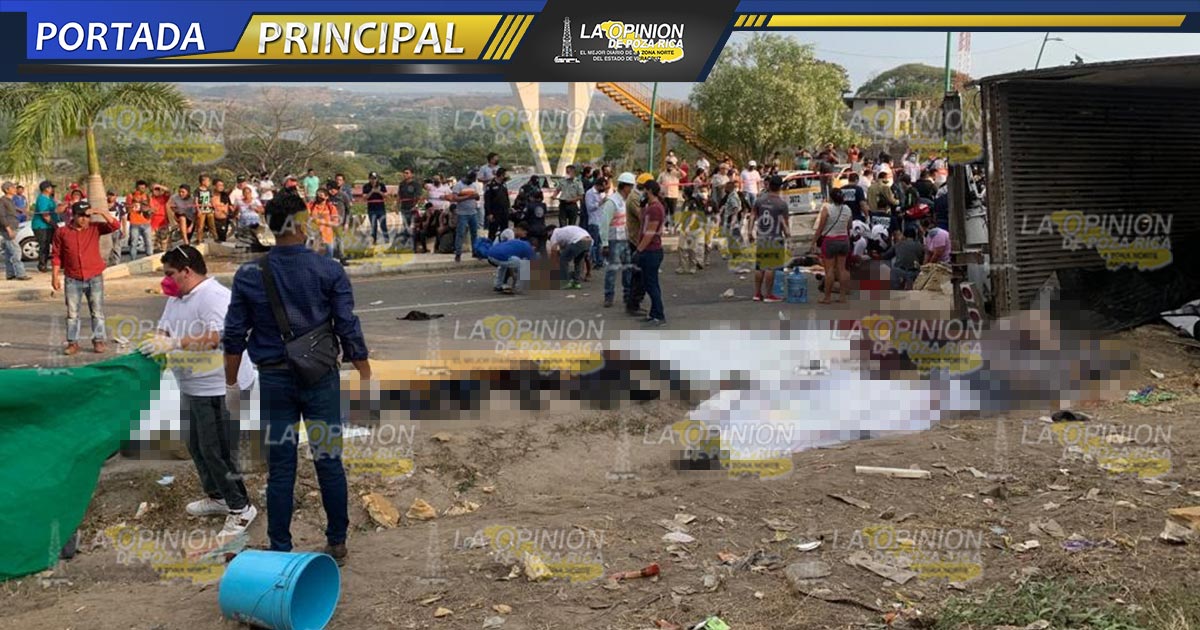 Mueren 49 migrantes en volcadura Mueren 49 migrantes en volcadura
