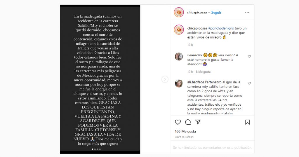 Poncho de Nigris sufre grave accidente en carretera: "estamos vivos de milagro"