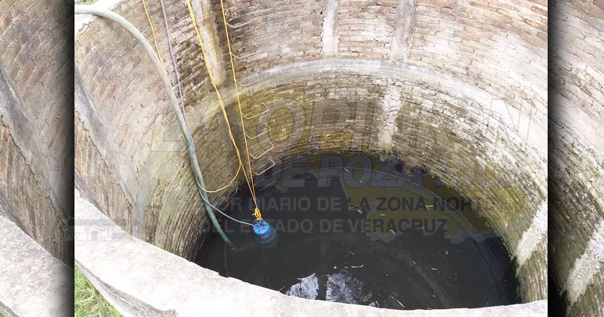 Pozos artesianos con bajos niveles de agua