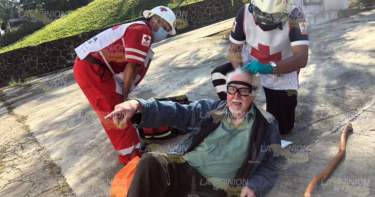 Se abrió la cabeza en caída