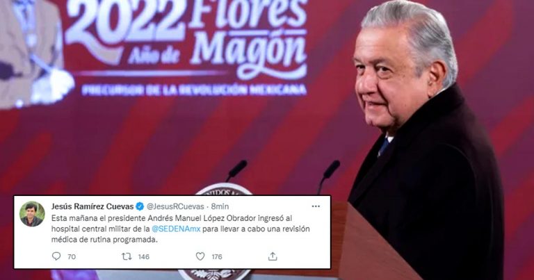 AMLO ingresa a hospital militar a revisión de rutina