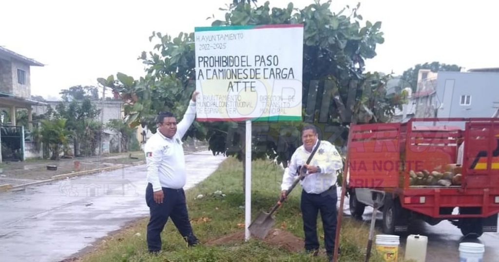 Frenan destrucción de calles que causaban camiones materialistas
